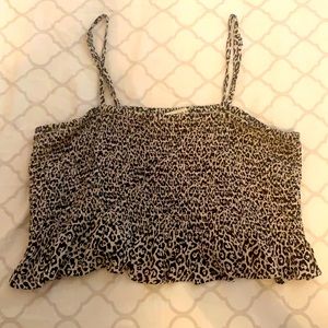 Cheetah Print Cropped Tank